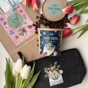 DARILNI KOMPLET "DAN ŽENA 4" (toaletka + kava) - z darilno vrečko